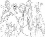 Coloriage fairy tail team by xubeix