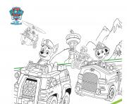 Coloriage finish the drawing of rubble paw patrol movie dessin