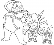 Coloriage Aventure de Capitaine bobette Captain Underpants dessin