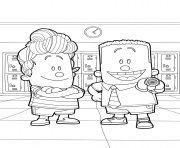 Coloriage Aventure de Capitaine bobette Captain Underpants dessin