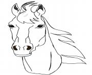 cheval de face portrait dessin à colorier