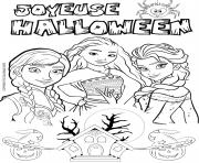 Coloriage halloween doodle personnages dessin