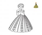 Coloriage reine des neiges reine disney dessin