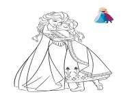 Coloriage princesse elsa dessin