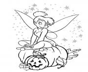 Coloriage disney halloween minie et son sac de bonbons dessin