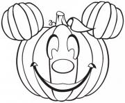 citrouille halloween disney mickey dessin à colorier
