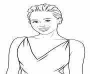 Coloriage oprah winfrey celebrite star dessin