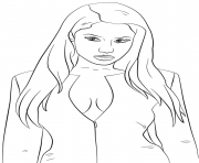 Coloriage nicki minaj celebrite star