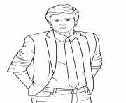 Coloriage zac efron celebrite star