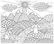 Coloriage adulte loup animaux yellowstone national park dessin
