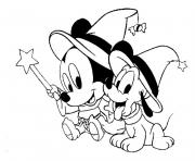 Coloriage halloween mickey mouse disney dessin