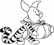 Coloriage Winnie the Pooh Halloween dessin