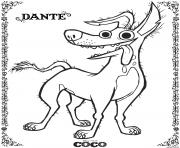 Dante 2 Coco Disney dessin à colorier