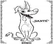 Dante Coco Disney dessin à colorier