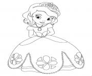 Coloriage princesse sofia disney avec un enfant dessin