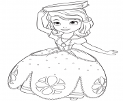 Coloriage princesse sofia disney avec un enfant dessin