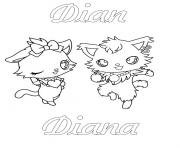 Jewelpet Dian Diana dessin à colorier