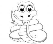bebe serpent animaux dessin à colorier