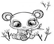 Coloriage cute panda animaux mignon