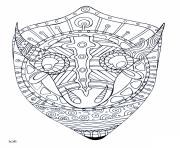 Coloriage fish with tribal pattern adulte dessin