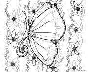 adulte butterfly by zenfeerie dessin à colorier