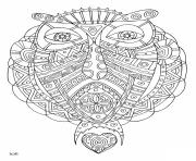 Coloriage bear with tribal pattern adulte dessin