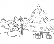 Coloriage pere noel dans son traineau dessin