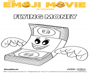flying money emoji monde secret des emojis dessin à colorier