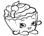 shopkins cupcake cute dessin à colorier