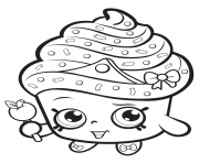cupcake queen shopkins dessin à colorier