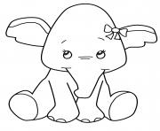 bebe elephant animaux enfants dessin à colorier