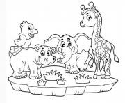 animaux maternelle de la jungle dessin à colorier