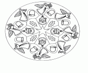 Coloriage boule de noel pour sapin mandala dessin