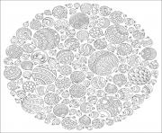 adulte mandala boules de noel dessin à colorier