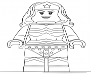 lego wonder woman super heroes dessin à colorier