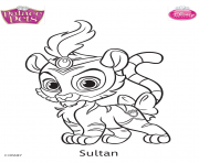 palace pets sultan disney dessin à colorier