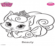 palace pets beauty disney dessin à colorier