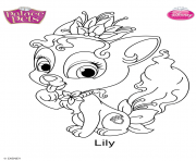 palace pets lily disney dessin à colorier
