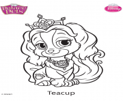 palace pets teacup disney dessin à colorier