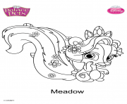 palace pets meadow disney dessin à colorier