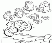Marin recherche son fils Nemo dessin à colorier