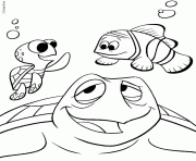 Marin et 2 tortues dessin à colorier