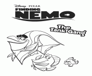 finding Nemo the tank gang dessin à colorier