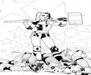 Coloriage Harley Quinn Face Mask dessin