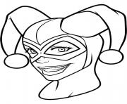 Harley Quinn Face Mask dessin à colorier
