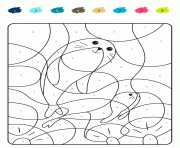 Coloriage magique cp grenouille verte dessin