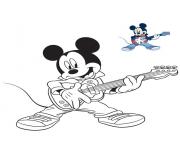 Coloriage Mickey et Minnie mangent dessin