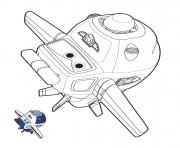 Coloriage Avion Mira ressemble a un soumarin de Super Wings dessin