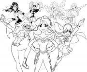 Coloriage Wonder Woman DC Super Hero Girls dessin