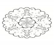 Coloriage mandala noel 25